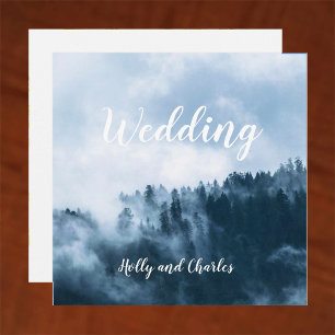 Convite De Casamento. Mistas Atmosféricos e Flore