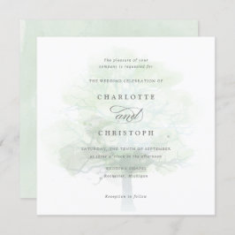 Convite de casamento Misty tree