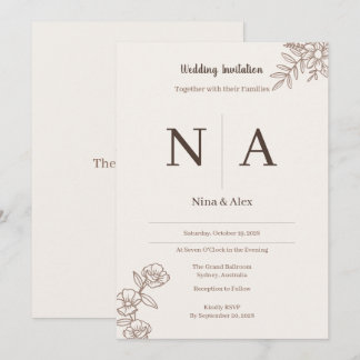 Convite de Casamento Mocha