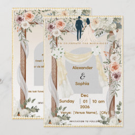 Convite de Casamento | Modelo Moderno Editável