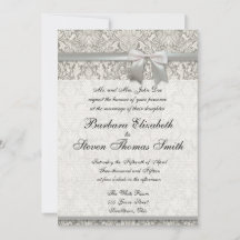 Convite de Casamento Modelo Renda Branca Personali