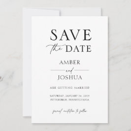 Convite de casamento Modern Classic Save the Date