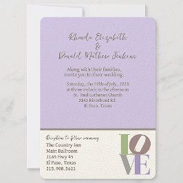 Convite de casamento Modern LOVE