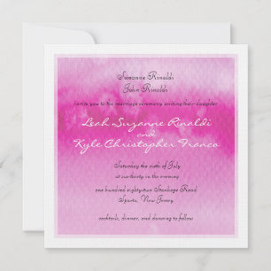 CONVITE DE CASAMENTO MODERN ombre watercolor fusch