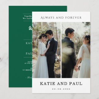 Convite de Casamento Moderno com 2 Fotos | Elegant
