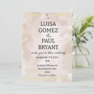 Convite de Casamento Moderno com fundo pastel