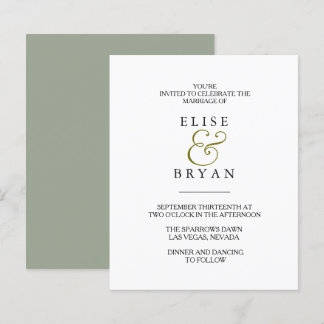 Convite de casamento moderno e elegante de baixo p