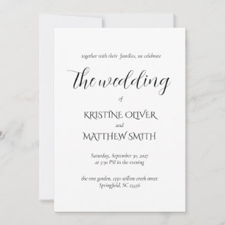 Convite de Casamento Moderno Elegante e Minimalist