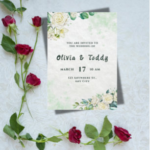 Convite de Casamento Moderno Orgânico Elegante