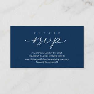 Convite de Casamento Moderno RSVP, via Site