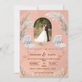 Convite de Casamento Moderno | Totalmente Editável