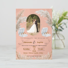 Convite de Casamento Moderno | Totalmente Editável