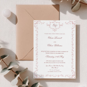 Convite de Casamento Moderno Vitoriano