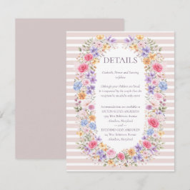 Convite de Casamento Moldura Flor Jardim Aquarela
