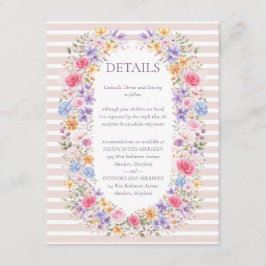 Convite de Casamento Moldura Flor Jardim Aquarela