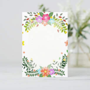 Convite de casamento moldura floral orçamento em b