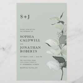 Convite de casamento Monograma do Código QR Eucaly