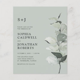 Convite de casamento Monograma do Código QR Eucaly