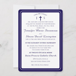 Convite de Casamento Monogramado Católico Atempora