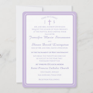 Convite de Casamento Monogramado Católico Atempora