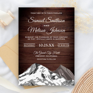 Convite de Casamento Montanhas Nevadas de Madeira