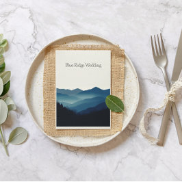 Convite de Casamento Montebello VA Montanhas Blue 