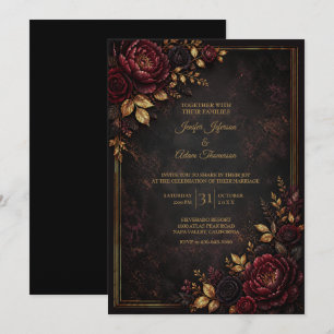 Convite de Casamento Moody Flowers