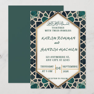 Convite de Casamento Mosaico Islâmico