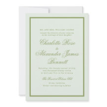 Convite de Casamento Moss Green Estate