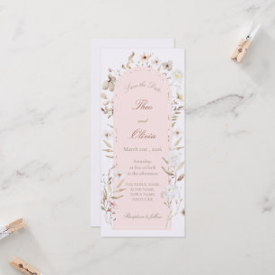 Convite de Casamento Móvel Floral Blush