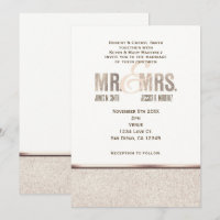 Convite de Casamento Mr. & Mrs. Champange Sparkle