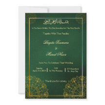 Convite de casamento muçulmano