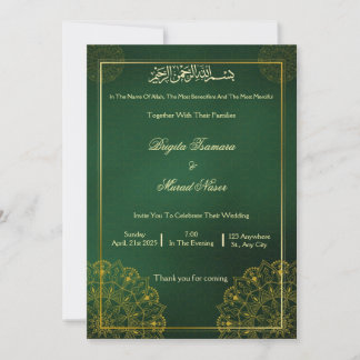 Convite de casamento muçulmano