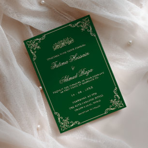 Convite de Casamento Muçulmano Antigo Moldura Esme
