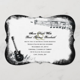 Convite de Casamento Música Rústica de Guitarra El