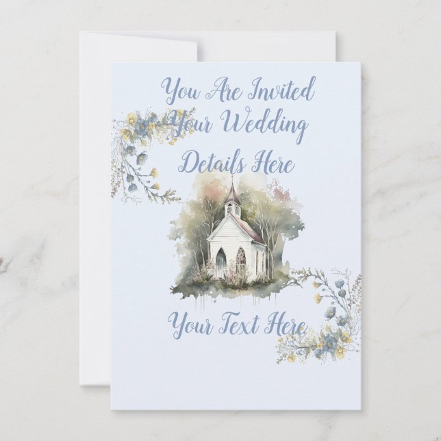 Convite de Casamento na Igreja (Frente)