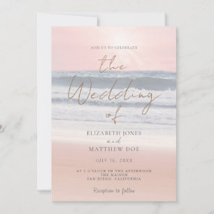 Convite de Casamento na Praia ao Pôr do Sol