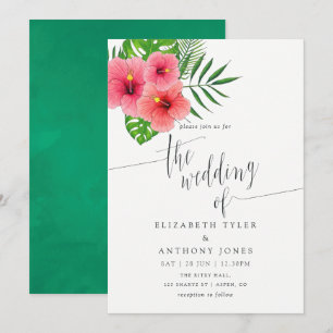 Convite de Casamento na Praia com Luau Aloha em Aq