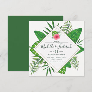 Convite de Casamento na Praia com Luau Aloha em Aq