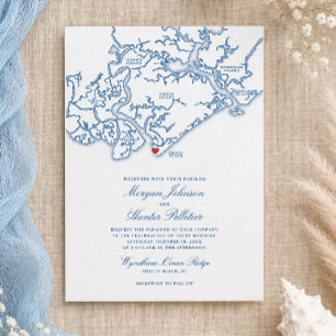 Convite de Casamento na Praia de Edisto Beach Ed