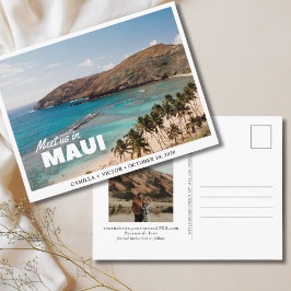 Convite de casamento na praia de Maui Postcard
