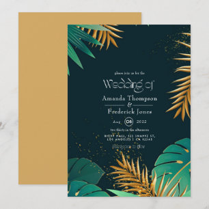 Convite de Casamento na Praia Tropical