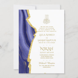 Convite de Casamento NIKAH - Walimah Ágata Roxo Do
