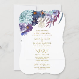 CONVITE DE CASAMENTO NIKAH - Walimah Purple Floral