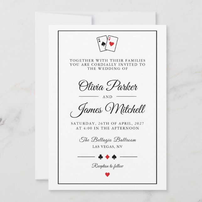 Convite de Casamento no Cassino (Frente)