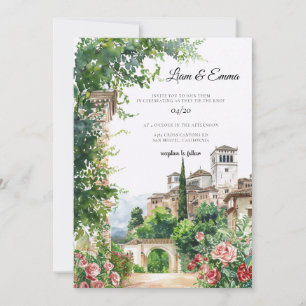 Convite de casamento no castelo da Espanha Espanha