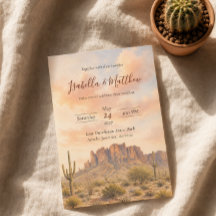 Convite de Casamento no Deserto das Montanhas Supe