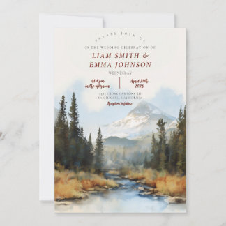 Convite de Casamento no Destino da Montanha do Col
