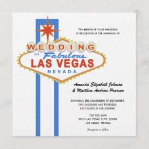Convite de Casamento no Destino Las Vegas Sign
