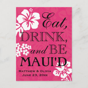 Convite de casamento no destino Maui Postcard